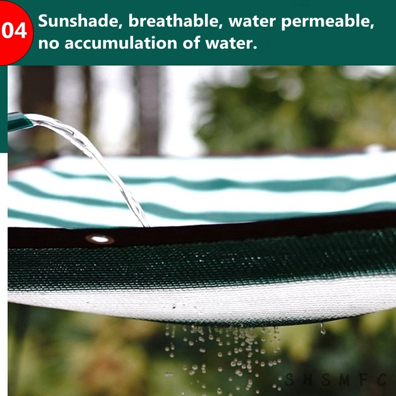 Outdoor Sun Shed HDPE UV Protection Shade Mesh 12 Needle 80~90% Shade Rate Car Pergola Garage Solar Shade Mesh