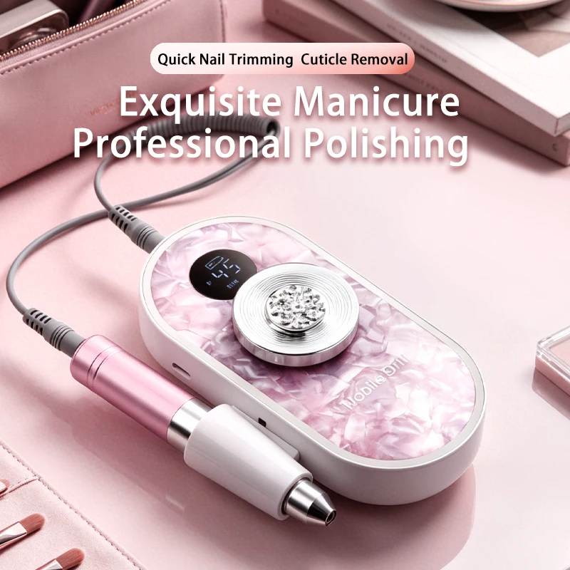 Portable Electric Nail File Drill Machine Nail Buffer Tool for Gel Polish Removal Cuticle Care Manicure Pedicure