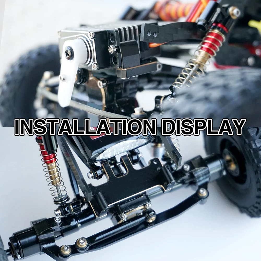 Esilun Brass Servo Mount Adjustable Steering Servo Mount Bracket for Axial SCX24 DB/C10/JLU Gladiator/Bronco Upgrades Part-13.2g