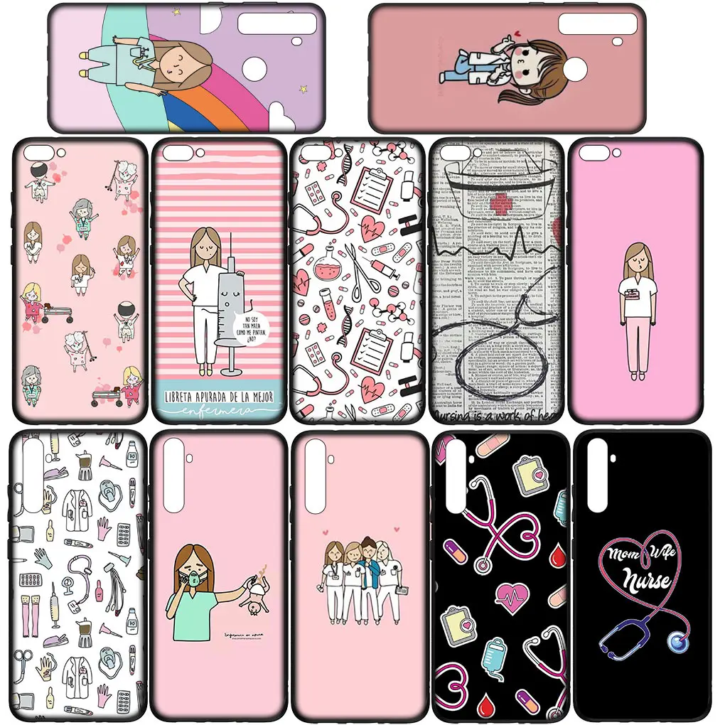 Cartoon Medicine Doctor Nurse Soft Phone Cover for Samsung Galaxy S24 S23 Fe Ultra Plus A55 A35 A24 A25 A15 A05 M55 M15 Case