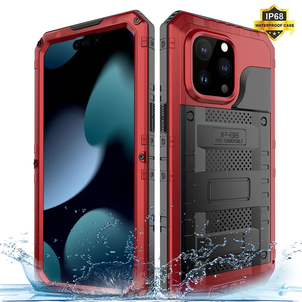 

IP68 Waterproof Case For iphone 15 Pro Max Tough Cover 14 Plus Full Coverage Shell 13 12 Military Grade Protective Funda Coque