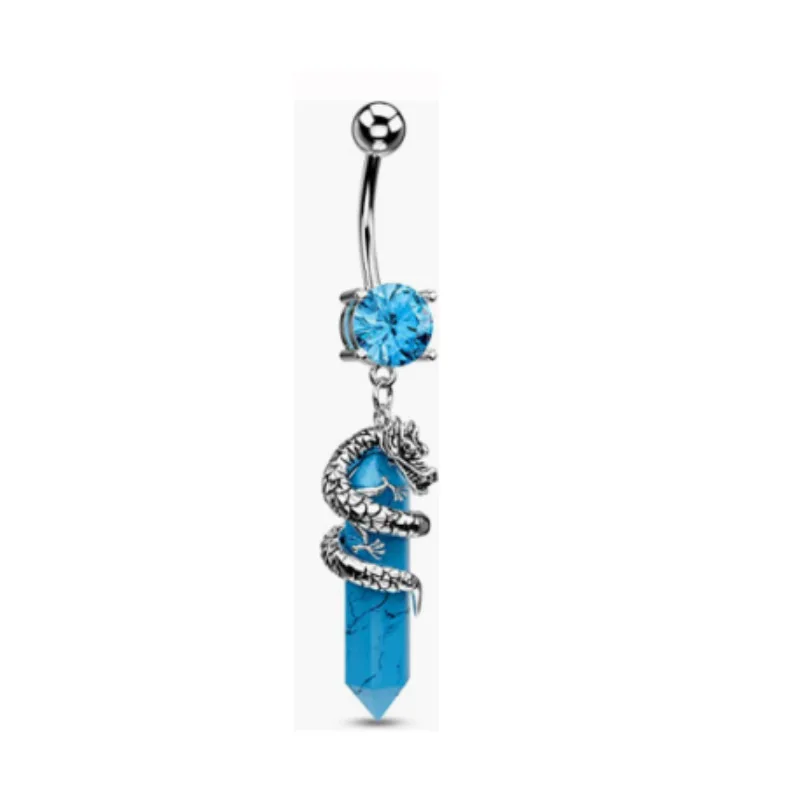 Anneaux de nombril bleu royal, 14G, planète, piercing au nombril, bijoux en forme de cœur, piercing corporel mignon, 1 pièce