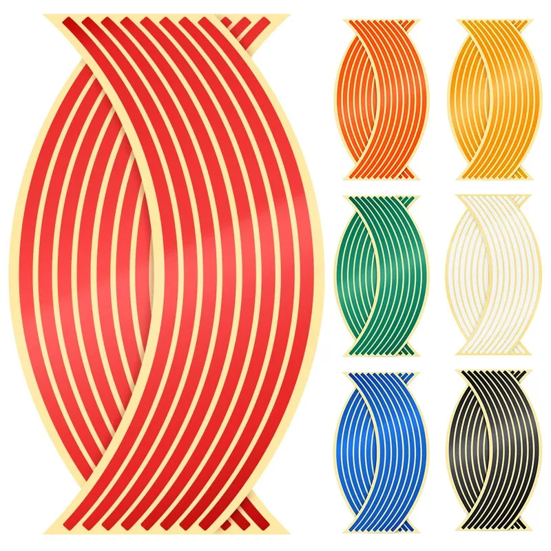 

1/2 комплекта наклеек на колеса мотоцикла, светоотражающие колесные диски, наклейки на полосатую ленту, Honda Kawasaki Z750 Z800 Yamaha MT09 MT