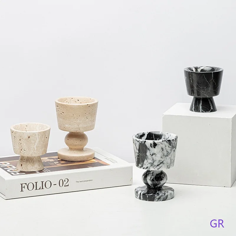 Luxury Marble Wabi-Sabi Aromatherapy Candle Holder Bedroom Dining Showroom