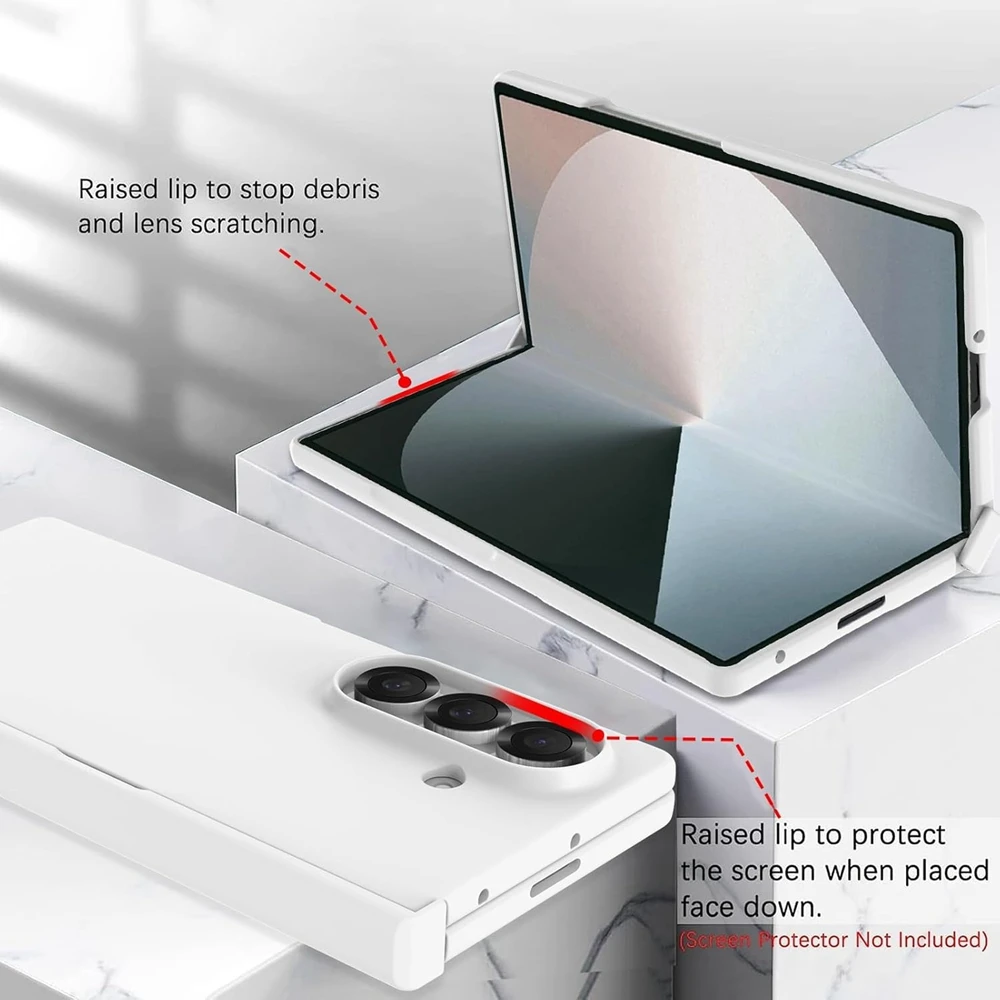 حافظة لهاتف جالاكسي Z فولد 7 حافظة حماية مفصلية مقاومة للصدمات بقصة ضيقة من البولي كربونات غطاء خلفي مضاد للخبط لهاتف سامسونج جالاكسي Z فولد 7 6 5 4 3