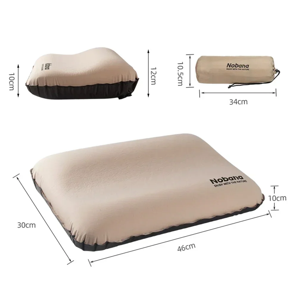 Camping Pillow Self Inflating Pillow 3D Ultralight High-resilience Memory Foam Pillow Outdoor Travel Automatic Inflatable Pillow