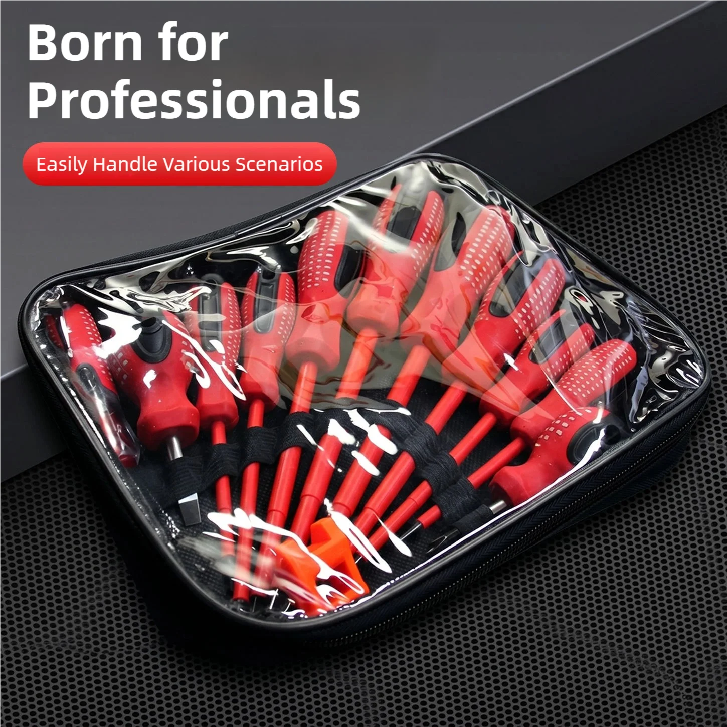 10/12PCS Insulated Electrician Screwdriver Set High Hardness Magnetic Cross Slotted Plum Hexagonal Household Electrical Repair