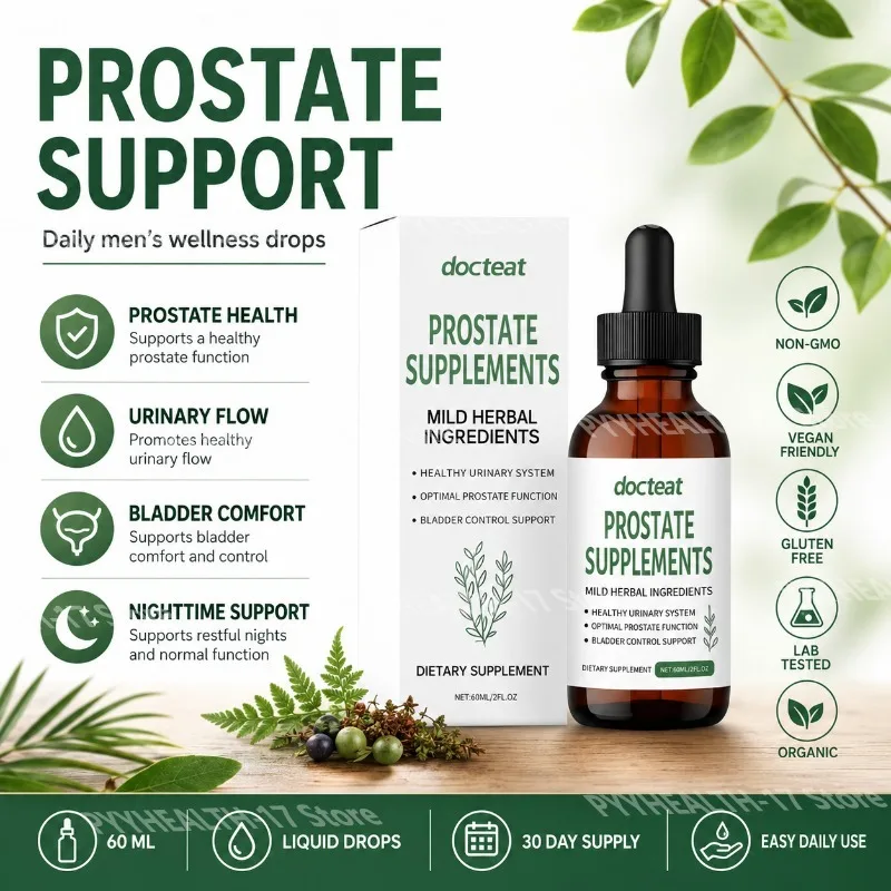 Docteat Prostate Liquid Pumpkin Seed Extract Stinging Nettle Extract and Saw Palmetto Extract for Healthy Urinary System 60 ML