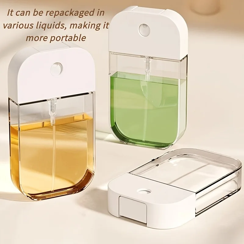 1.58Oz Mini Spray Bottle with Fine Mist and Small Funnel - Transparent PVC-Free Plastic, Unscented Portable Travel