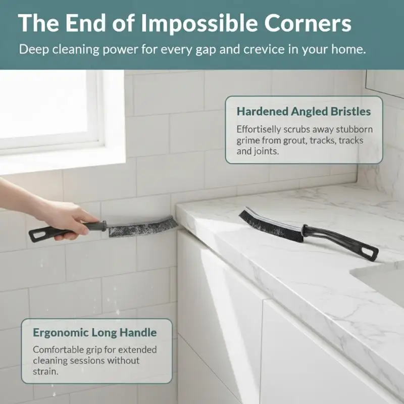 2Pcs Multi-scene Gap Cleaning Brush Stiff Bristle Cleaner for Home Kitchen Tile Toilet Narrow Dead Angles