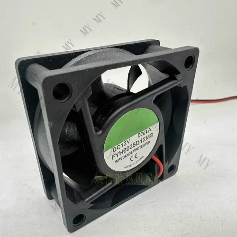 

TT 1PCS FYH6025D12MS DC12V 0.20A 60*25MM 2-wire cooling fan