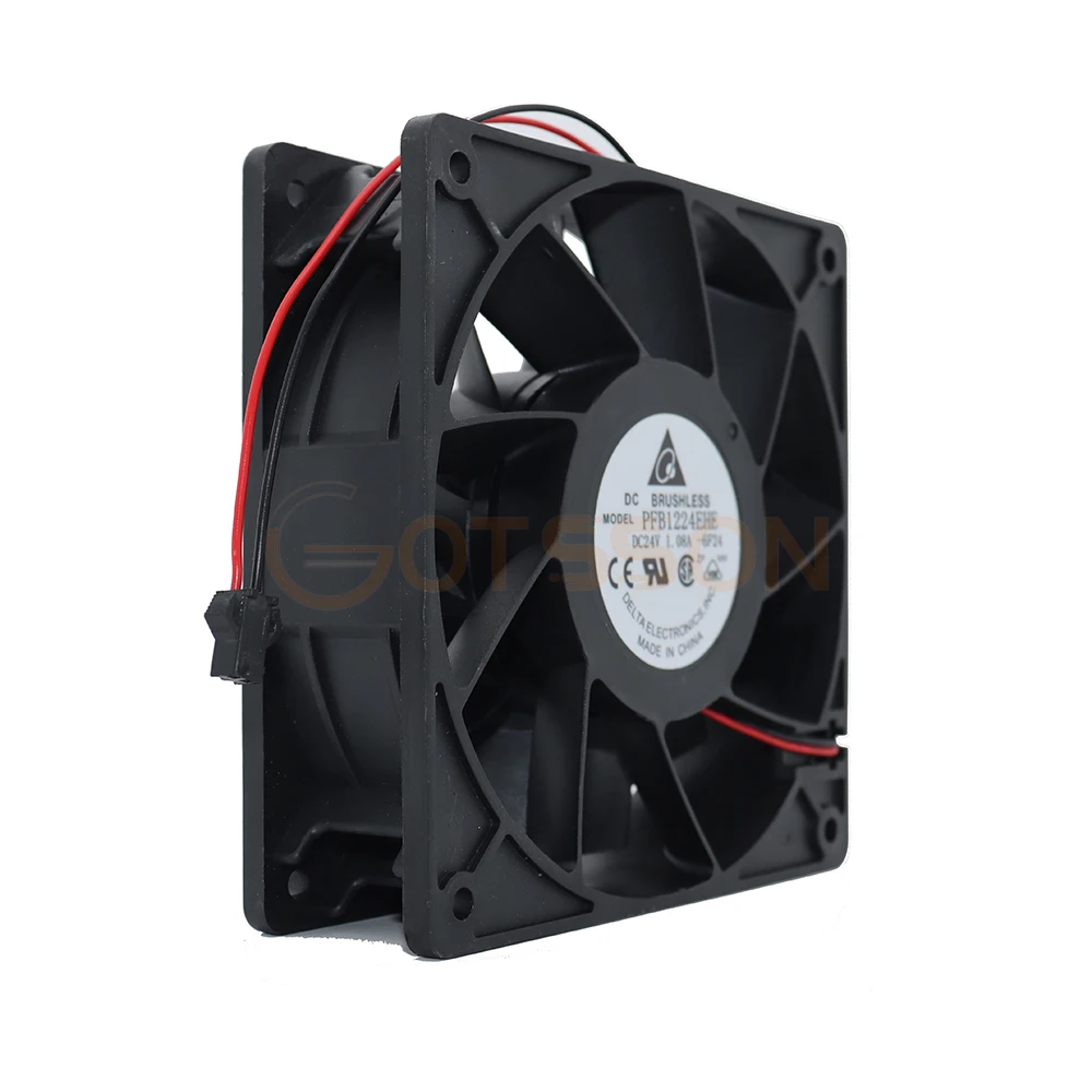 new For PFB1224EHE 12CM 120mm 12038 DC24V 1.08A wind cooling fan for Delta 120*120*38mm 2 Wires