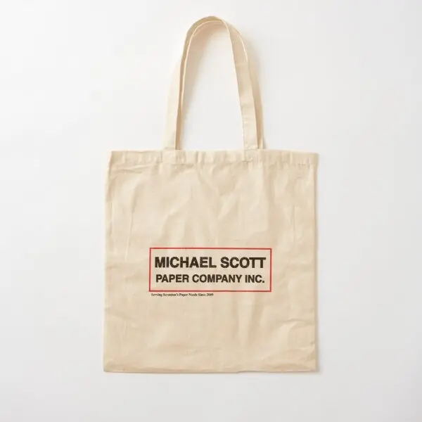 Michael Scott Paper Company Cotton  Canvas Bag Handbag Printed Designer Ladies Women Travel Casual Foldable Tote Shoulder Bag