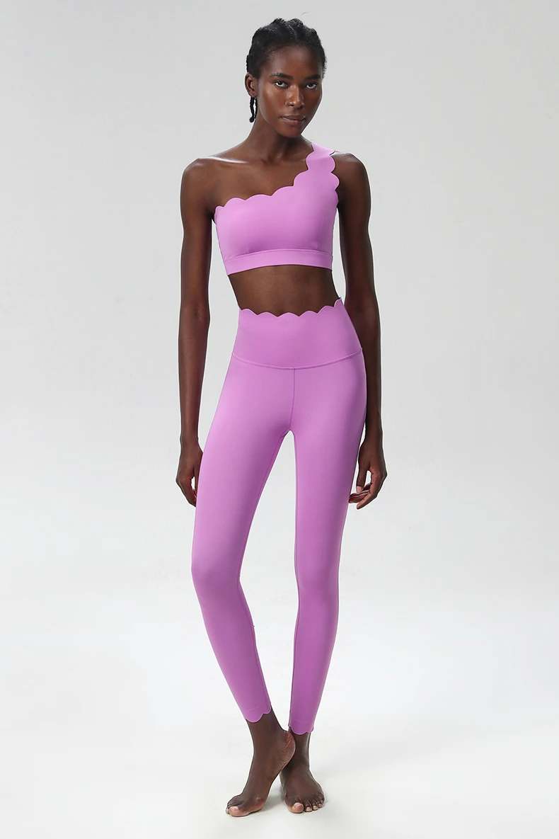 Zweiteiliges Fitness-Yoga-Set für Damen, dehnbar, weich, zum Laufen, Gym-Anzug, atmungsaktiv, schnell trocknend, Sportbekleidung, weiblich, dehnbar, Trainingskleidung – Detail 10