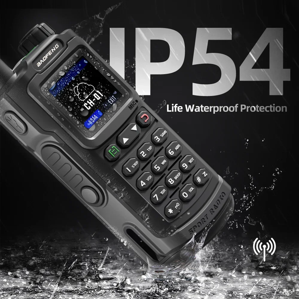 2023 Baofeng P90 Pro Walkie Talkie Long Range Portable 1000 Channel Ham FM Radios UHF VHF USB-C Charge 2-Way Radio Waterproof