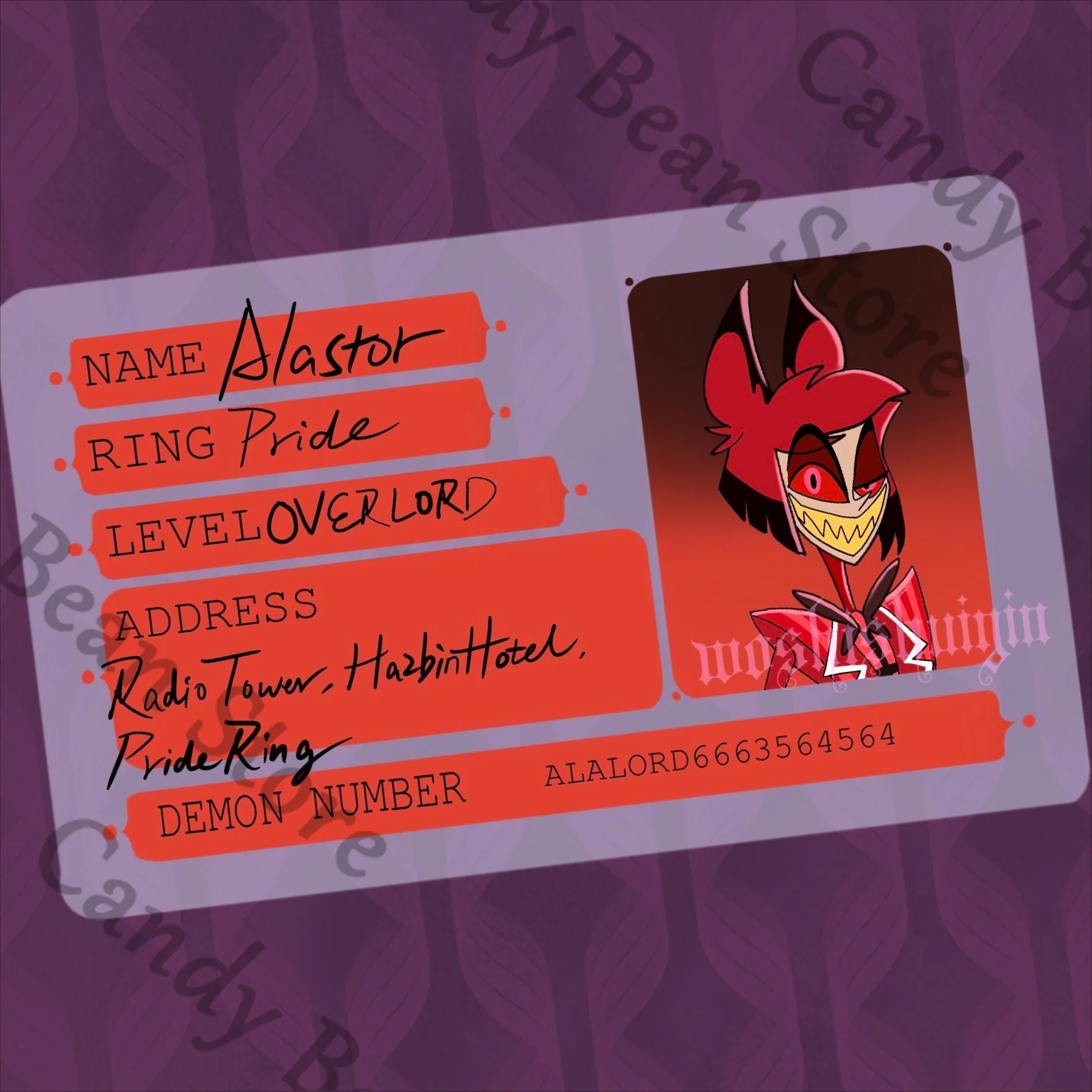 Hazbin Hotel Anime ‌Alastor Angel Dust Husk VOX Sir Pentious Cosplay Identity Card Sleeve Cartoon Cards Protective Sleeve Xmas