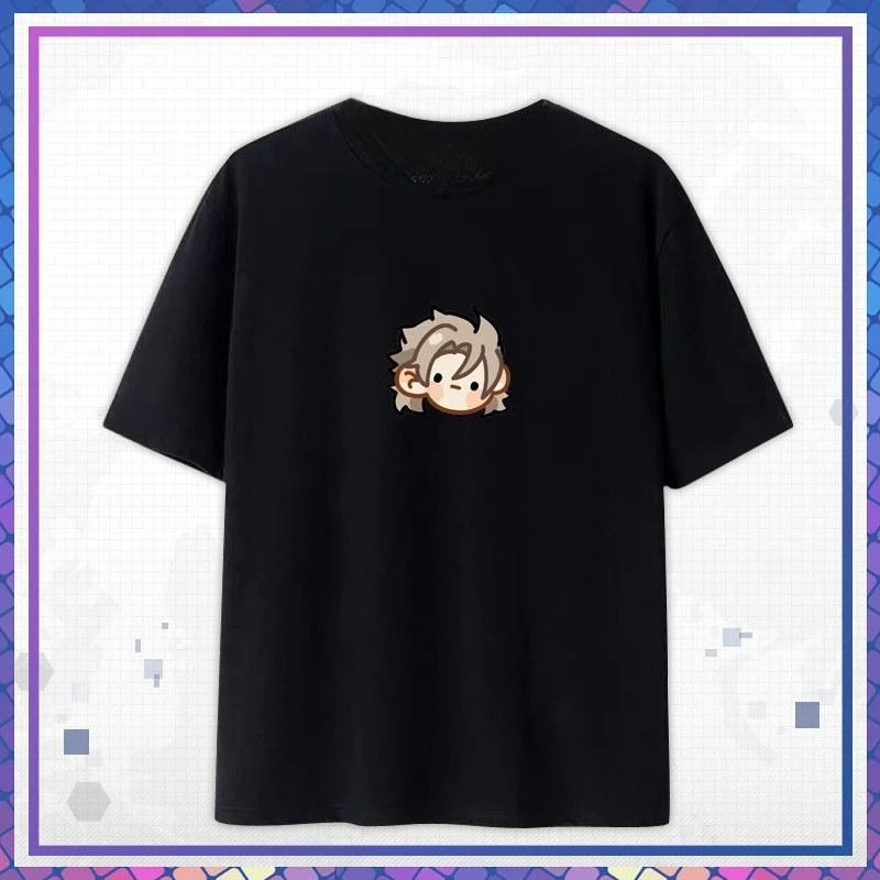 

Unisex t shirts Genshin Mondstadt Character Mini-Print T-Shirt - Chibi Venti, Klee,Diluc & Razor Unisex Couple Short-Sleeve Tee