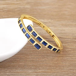 Nidin Creative Design 4 Colors Fashion Brand Bangle Jewelry Crystal Snake Bracelet Classic Open Adjustable Personality Gift