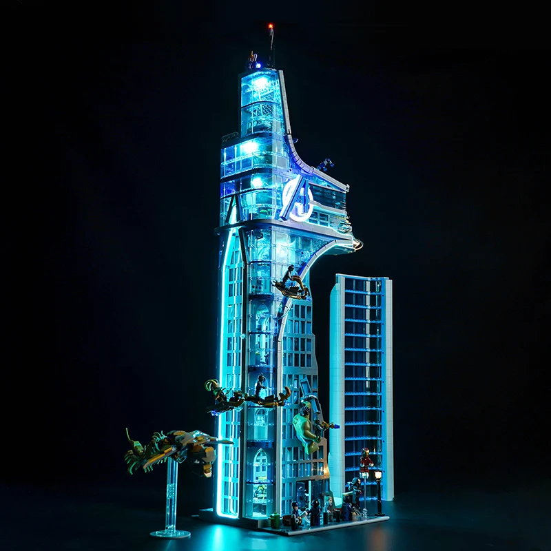 Lazishi LED light 76269 set is suitable for Avengers Tower building blocks (including lighting accessories only)