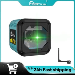 Decteam 2 linee livello laser autolivellante Cross Line Green Beem verticale e orizzontale leggero e portatile per strumento domestico fai da te