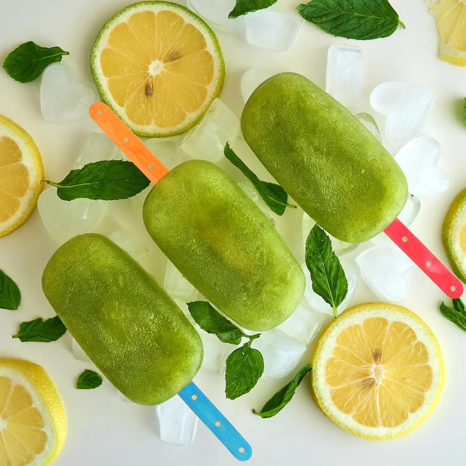 

100Pcs Wooden Popsicle Sticks DIY Craft Production Safe Food Grade Material Unique Ice Cream Making Reusable Popsicle Stick