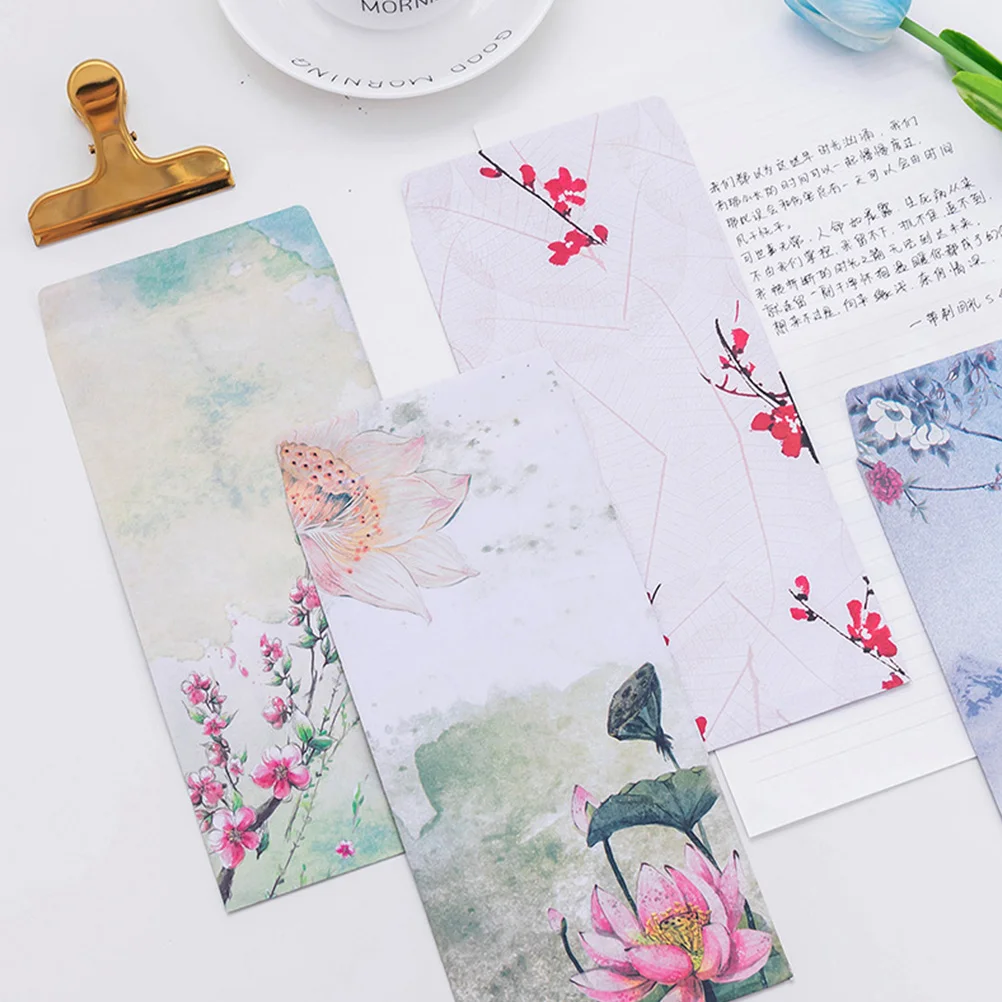 20 Pcs Envelope Thickened Charm Pattern Traditional Style Letter Chinese Old Poetry Paper Vintage Romantic Envelopes