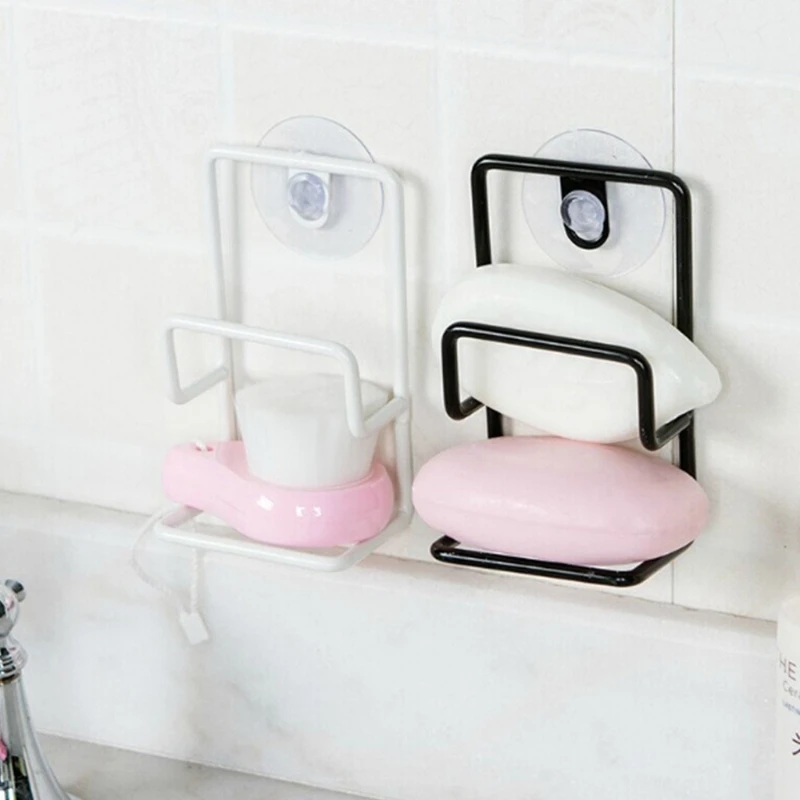 Bồn Rửa Kệ Chứa Miếng Bọt Biển Xà Phòng Áo Dishcloth Giá Đỡ Hút Thoát Nước Thả Vận Chuyển