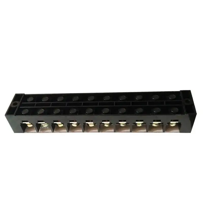 Terminal Blocks TBC-6010 Electrical Fixed Type Connection Dual Row Connector With Cover Screws Plate 60A 600V 10P 0.5-10mm2