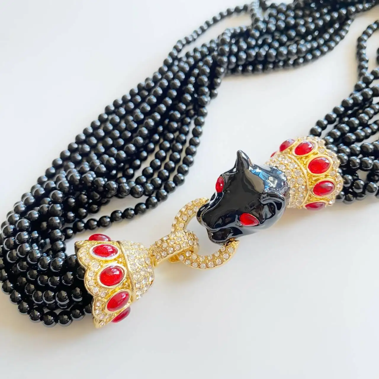 Retro Exaggerated Spotted Leopard Beaded Bracelet Set