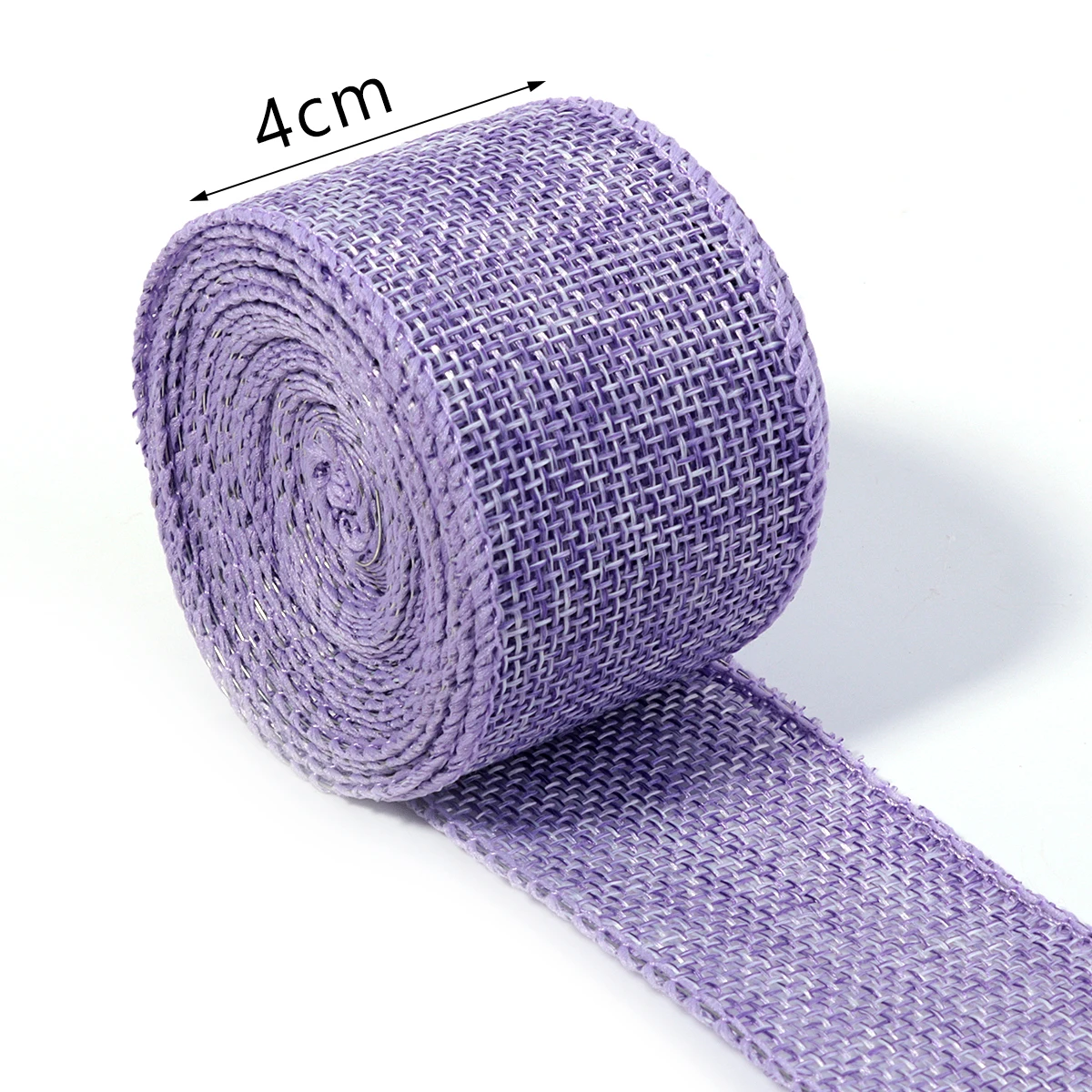 5Yards/Roll Burlap Wired Ribbon Rolls, Wrapping Burlap Ribbon for DIY Christmas Crafts Decoration Wedding(40mm Width)