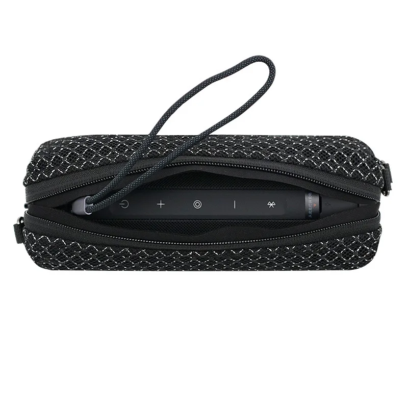 

For Xiaomi ASM02G Bluetooth-compatible Speaker Carrying Bag Sound Permeable Adjustable Strap Double Zipper Travel Pouch