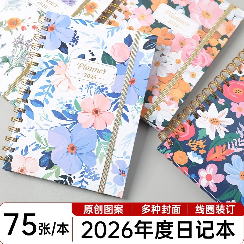 A5 Spiral Notebook Ins Fresh Style Thick Loose-leaf Notebook Bandage Diary Notepad
