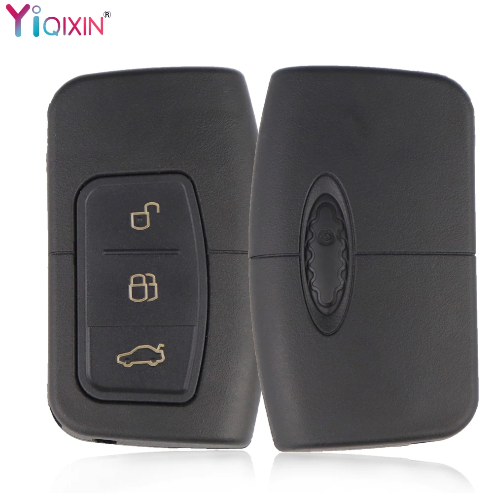 

YIQIXIN 3 Buttons Smart Remote Key Shell Case For Ford Focus Fiesta C-Max Galaxy MK7 Escape Kuga Mondeo Galaxy With HU101 Blade