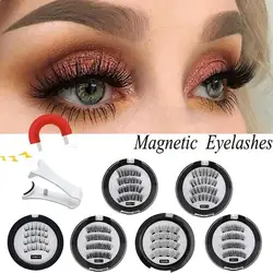 Magnetic False Eyelashes Natural With 3D Magnets Handmade Magnetic Lashes Natural Mink Eyelashe Magnet Lash