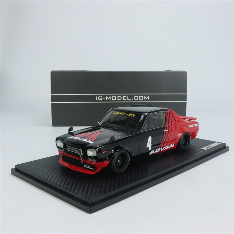 IG 1:18 Scale LB-WORKS Hakosuka 2Door Resin Simulation Car Model Collectible Toy Gift Souvenir Display Ornament