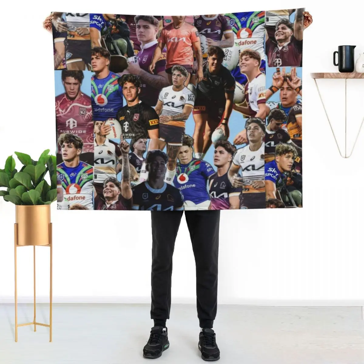 reece walsh nrl hot collage photos Throw Blanket Soft Beds Retros Blankets For Baby Decoratives Blankets