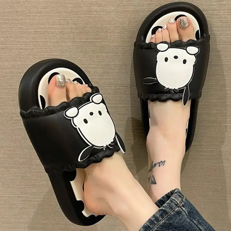 New Sanrio Hello Kitty Cinnamon Pochacco Children's Soft Slippers Home Bathroom Cartoon Summer Kids Girls Shoes Sandals ﻿gift