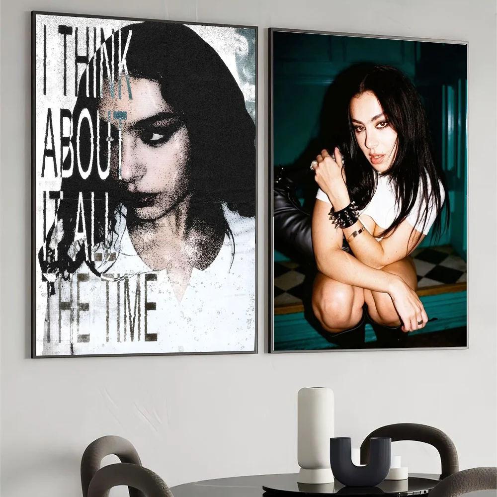 المغني C-CHARLI XCX ملصق HD الملصقات غرفة المعيشة المنزلي غرفة نوم بار مقهى ديكور فني