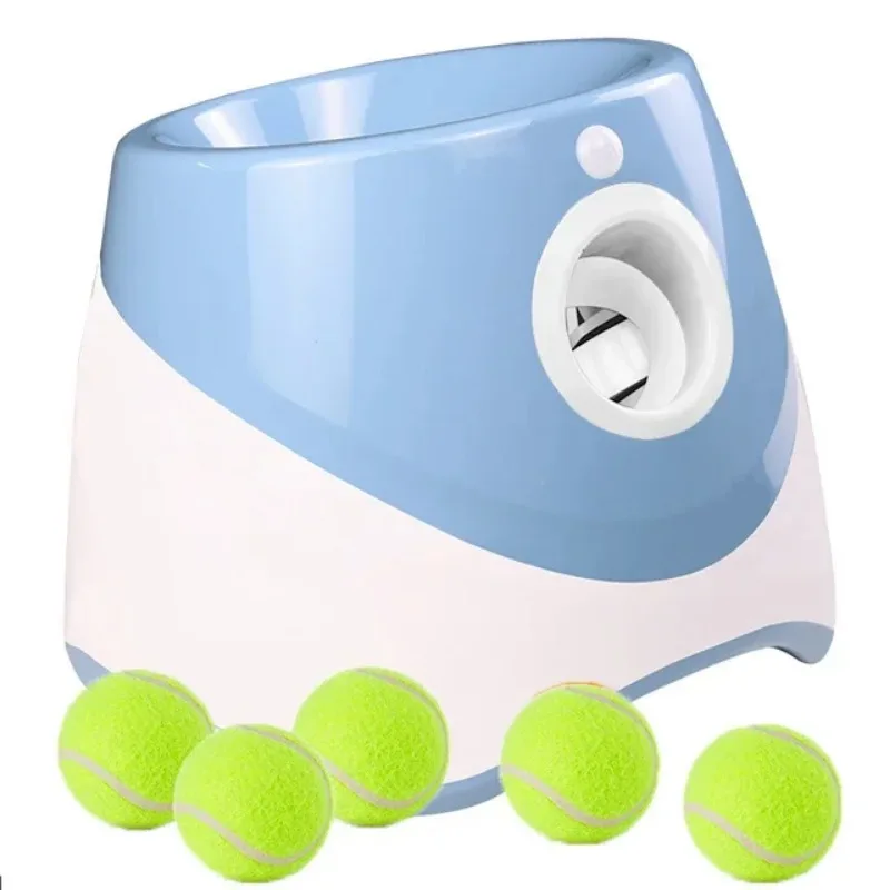 

With 6 balls Automatic Ball Launcher for Dogs 3 Adjustable Distances Settings,Improves the dog's intelligence Outdoor pet game