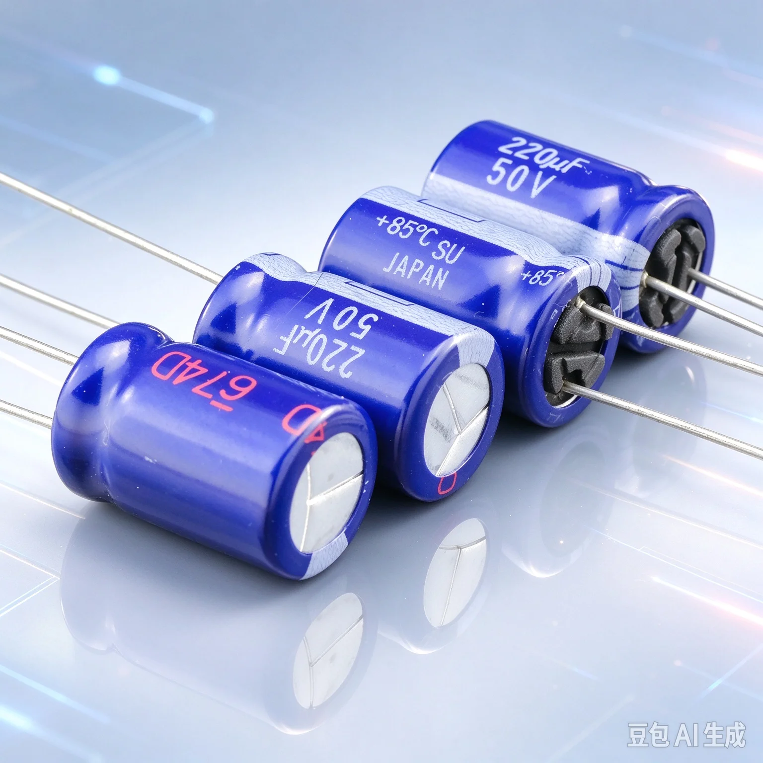 20pcs for Original Japan Panasonic Vintage Blue Sleeve Decoupling Filter Fever Electrolytic Capacitor 50V220UF