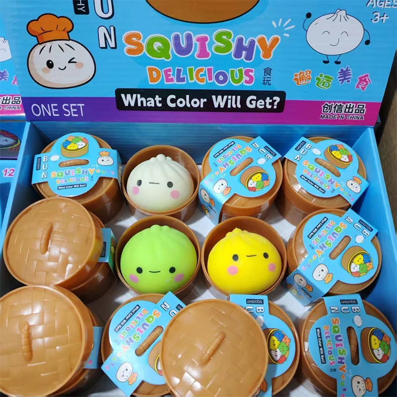 Rare Expression Dumpling Squishy Pinching Pressure Ball Slow Rebound Soft Decompression Office Home Decorat Children Adult Gifts