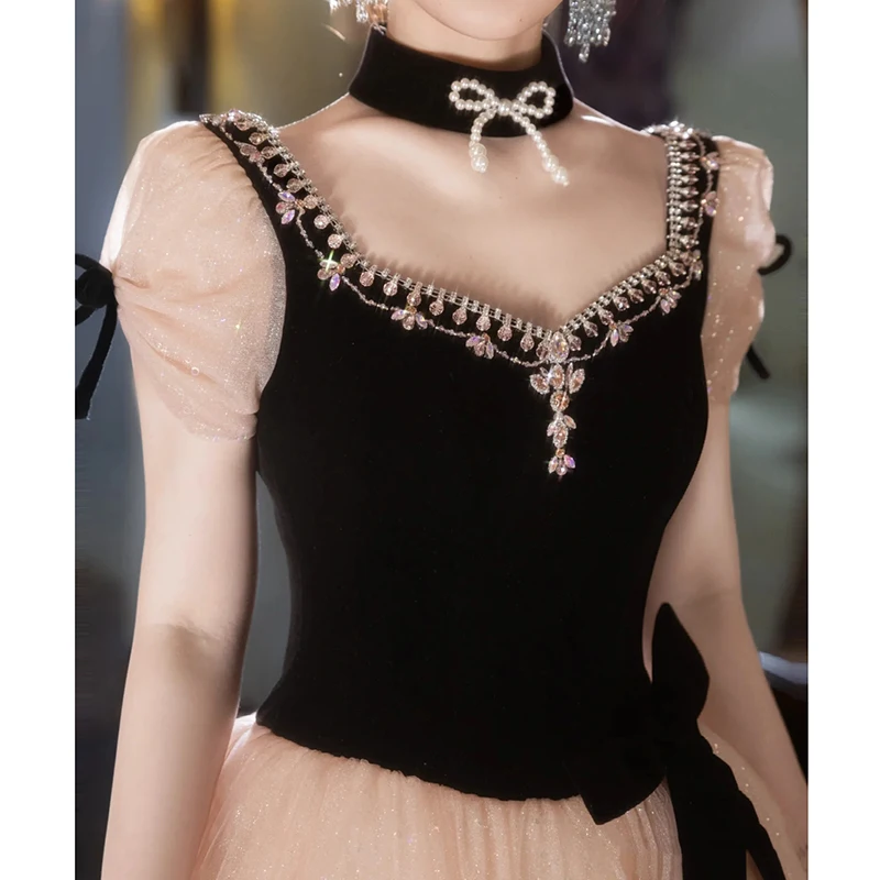 

Ele Evening Gown Women's New 2026 High-End Fing Princ Skirt Luxury Fairy Aosphere Engagement Year Conference Sle