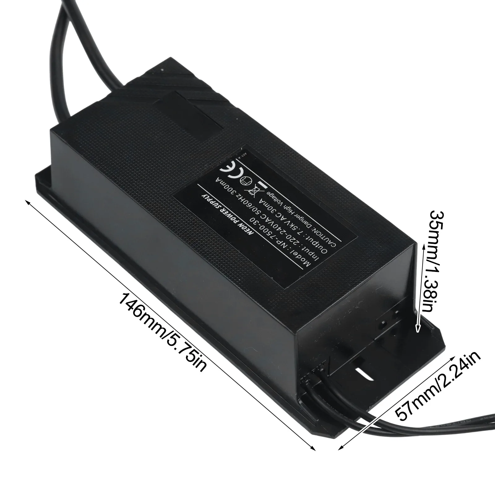7 5KV Neon Sign Light Electronic Transformer 30mA Power Supply for Small Neon Signs Waterproof and Moisture Proof Design