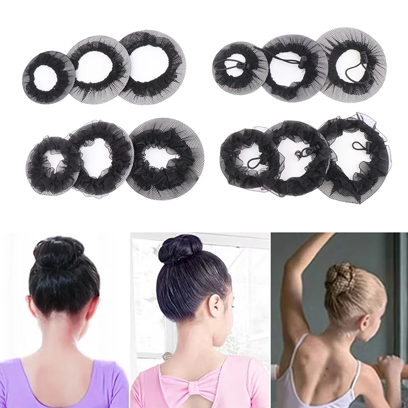 Bun Cover Snood Women Hair Net Ballet Dance Skating Crochet Rhinestone Styling Headwear Accessories