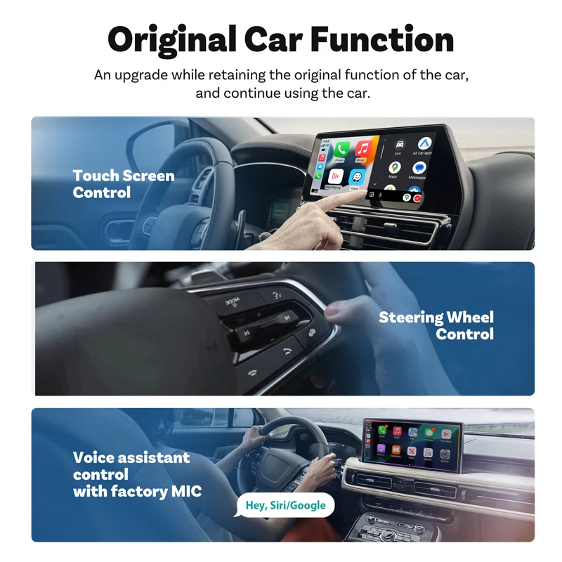 NewOEM Portable CarPlay Android AI Box USB Plug-n-Play Built-in WiFi Bluetooth 5.4 Universal Fitment Supporting Android Apps