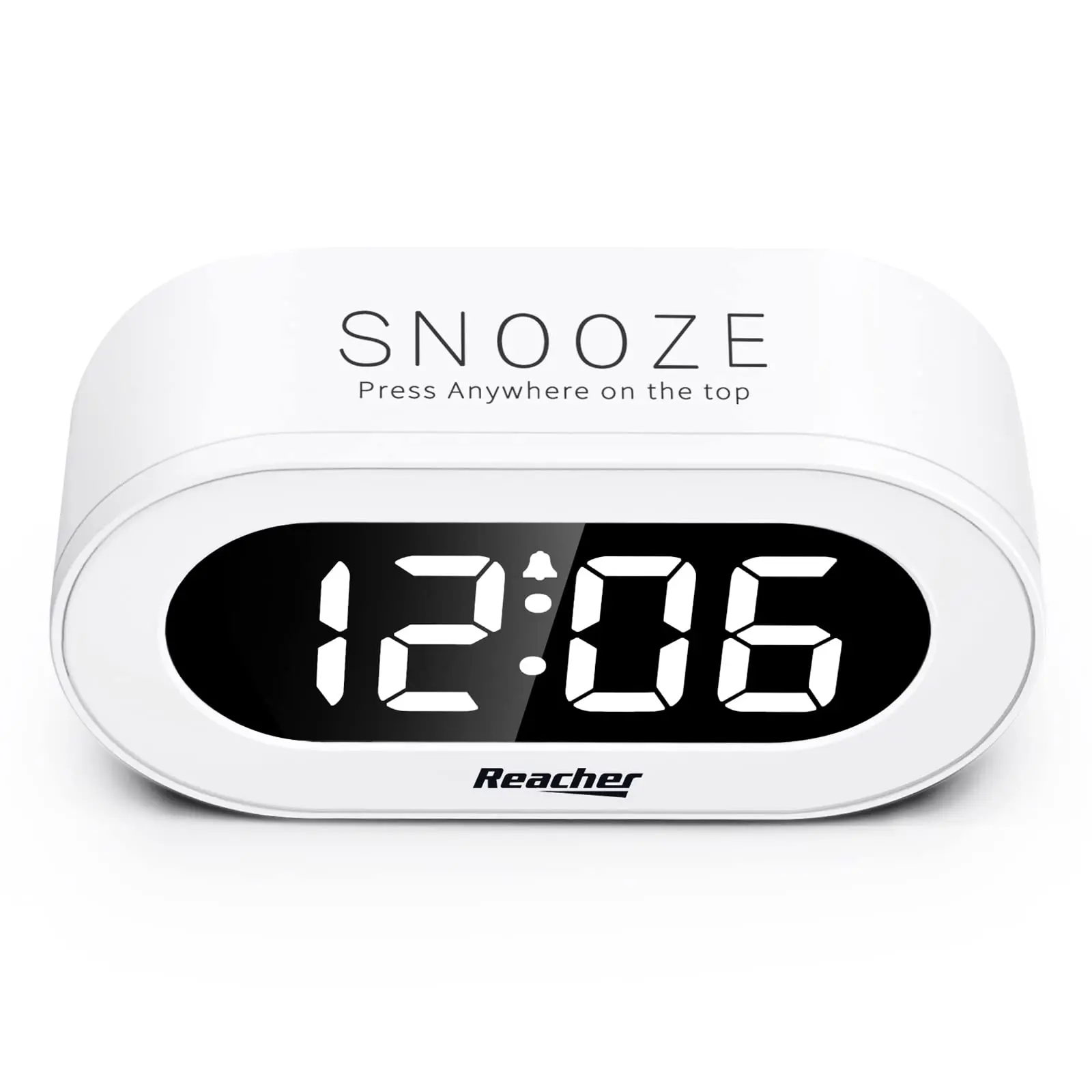 Small LED Digital Alarm Clock with Snooze,Simple to Operate,Full Range Brightness Dimmer,Adjustable Alarm Volume,Outlet Power