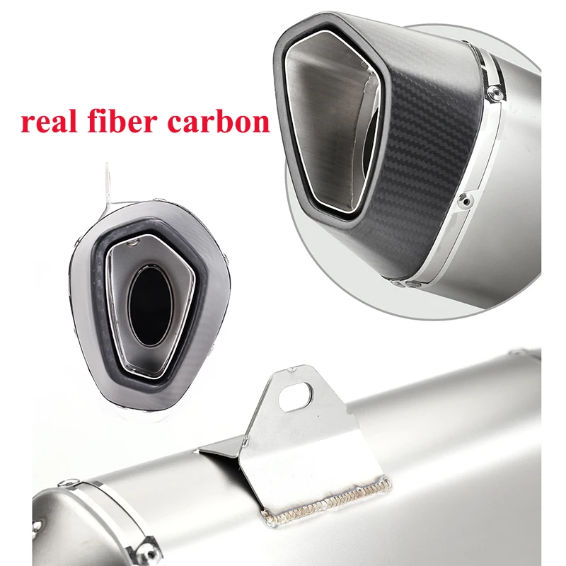 SR مشروع SR1-R كاتم الصوت العام 60 مللي متر دراجة نارية العادم الكربون الخمار مدخل ل r3 z900 GSXR CBR650 ninja400 crf250 crf1100