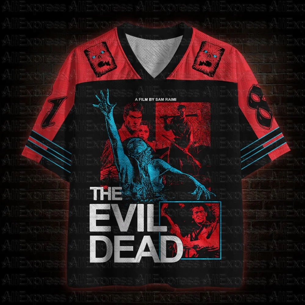2026 Neue Film-Sportmode Kurzarm-V-Ausschnitt Streetwear für Erwachsene und Kinder Gothic-Stil Horror-Fans Geschenk