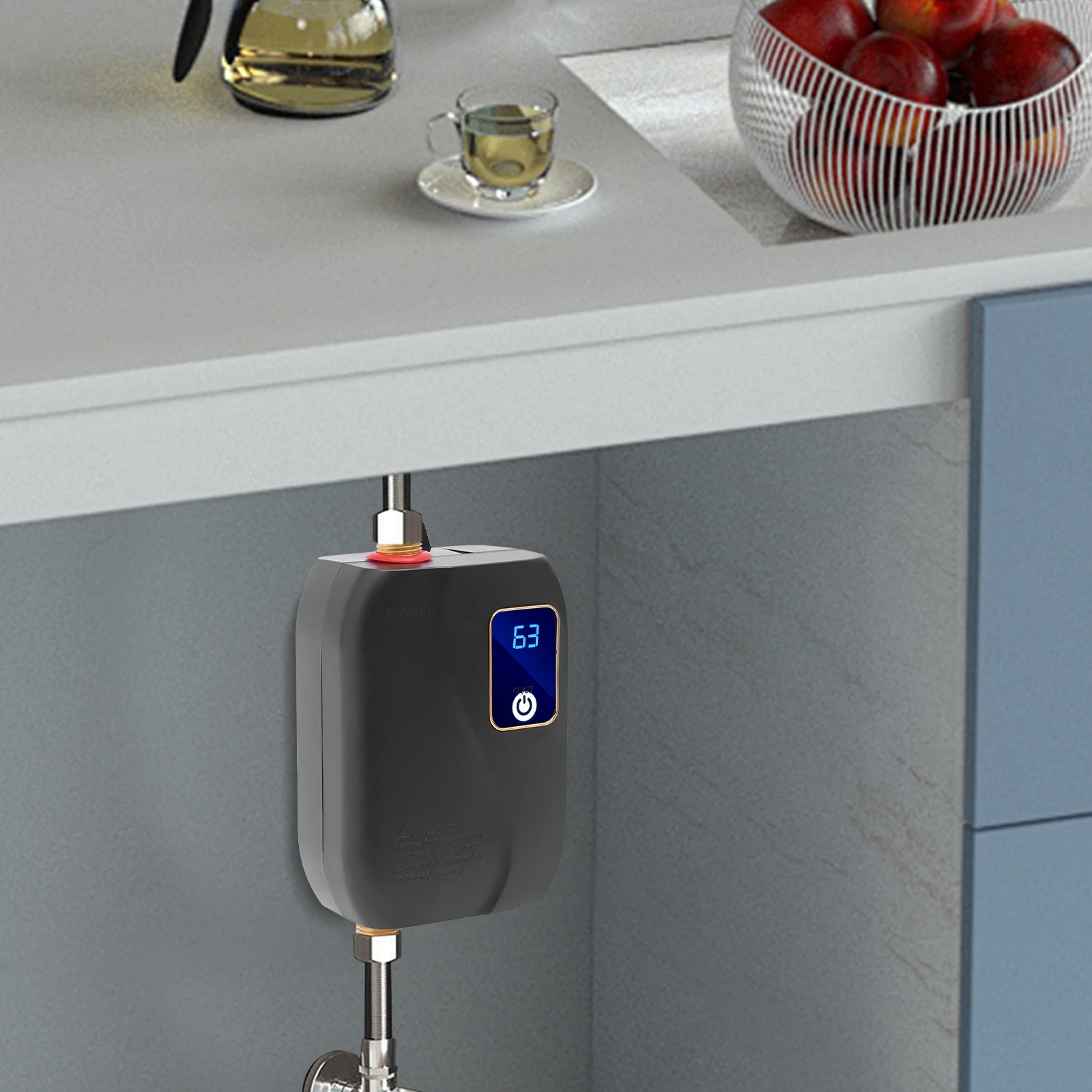 

Безрезервуарный электрический водонагреватель 110 В 3000 Вт под раковиной по запросу мгновенный водонагреватель со светодиодным дисплеем для ванной комнаты и кухни