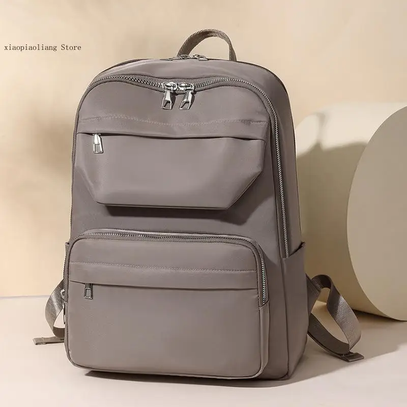 Leisure Spring Summer Travel Pure Color Large Capacity Backpack Computer Bag for Women College Students